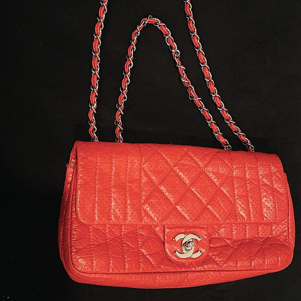 Authentic Chanel Rectangular Flap Shoulder Bag - image 1